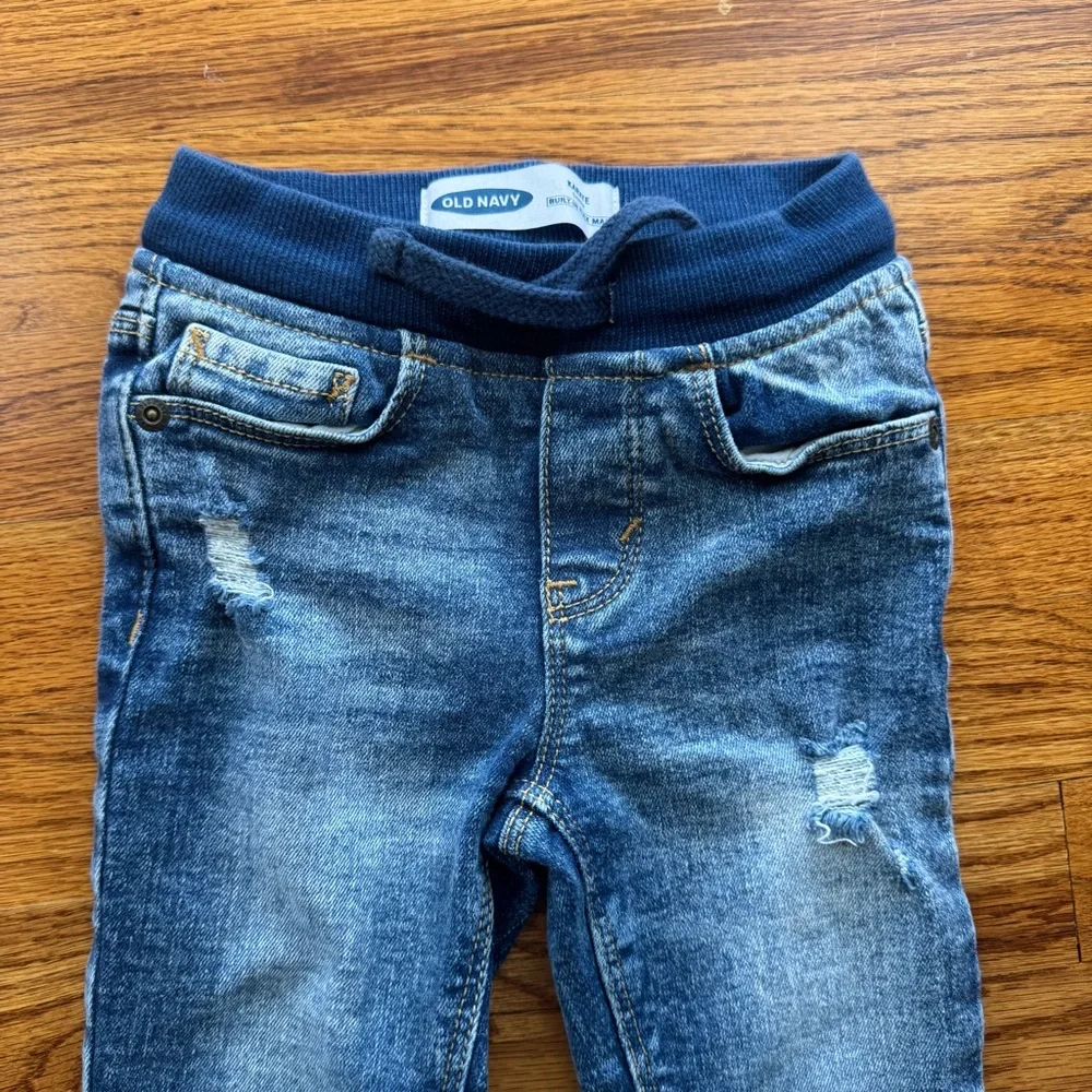 Old Navy Jeans Toddler Karate Skinny Pull On Functional Drawstring Waist